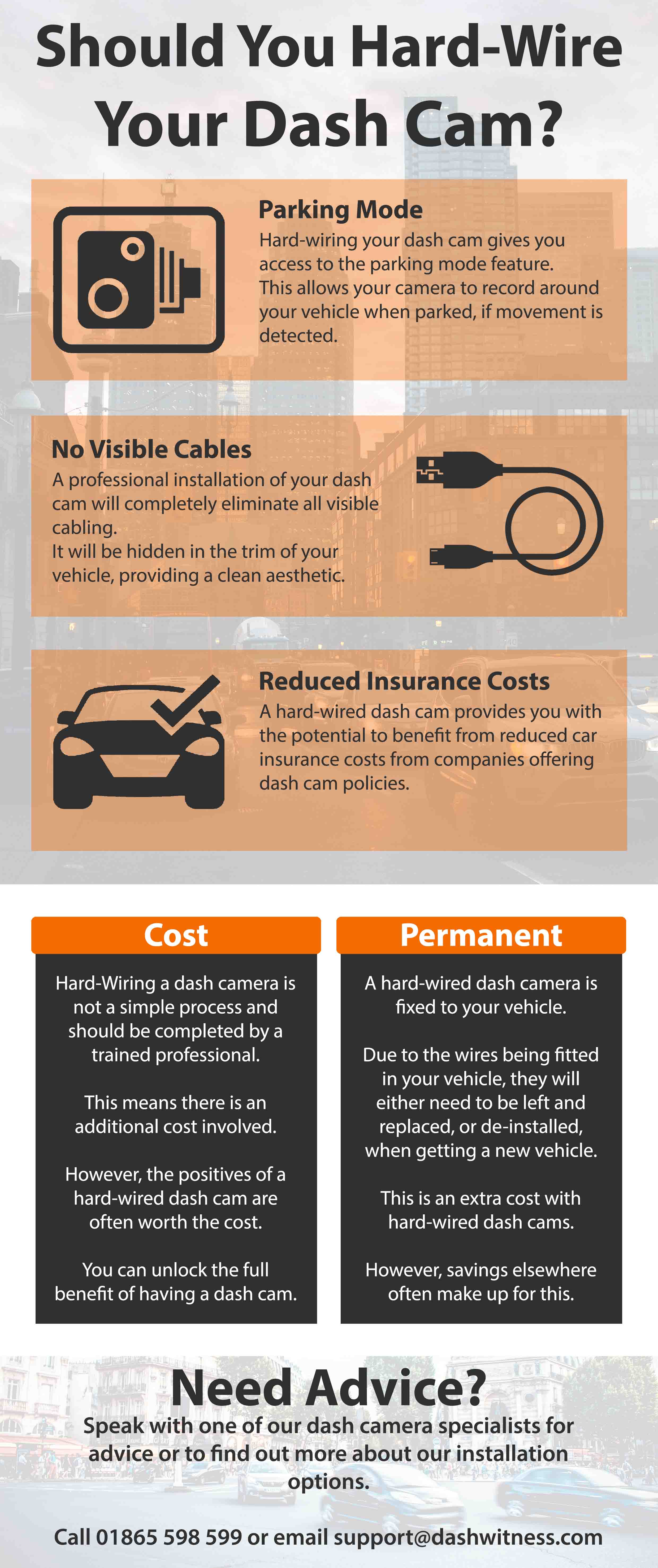 Infographic] Should You Hard Wire Your Dash Cam?
